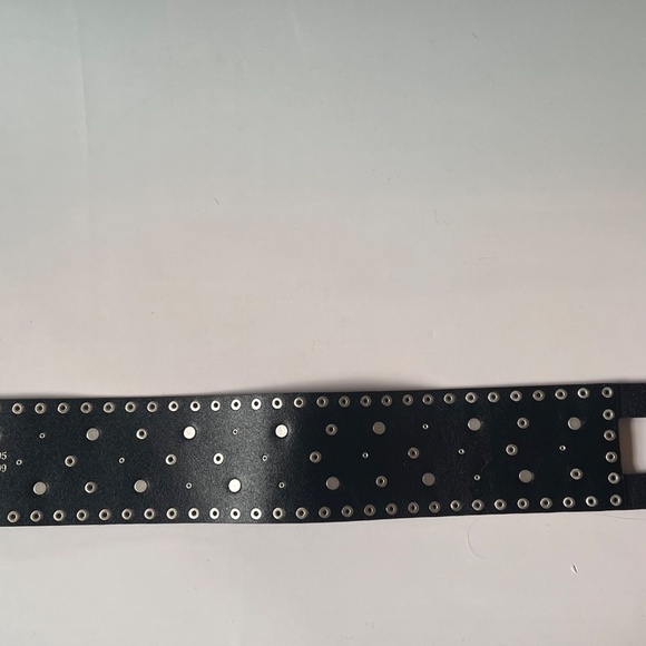 Top Shot Leather Star Studded Waist Belt Black Leather Silver Studs Grunge main image 8